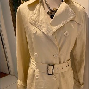 Kommotion Ny Ivory 100% Cotton Satin Jacket XL